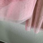 STAUD Sheer Tulle Shift Dress w/Beaded Bell Sleeves Nude Lining Size XS Photo 3