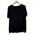 Boutique Sarin Matthews Black & Blue Colorblock Front Short Sleeve Top L Photo 1