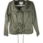 Old Navy  Canvas Field Jacket Women's M Olive Green Zip Gorpcore Pockets Military Photo 0