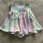 Karlie  skort blue purple tie dye size S forgiving waistband Photo 0