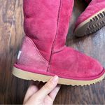 UGG  • Classic Short Boot 5825 burgundy maroon pink suede sheepskin shearling mid Photo 6