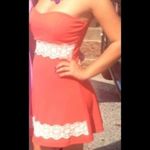 Illa Illa  Orange Strapless Dress Size Medium Photo 3