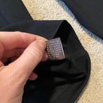 J. McLaughlin  crop sleeve genuine lamb leather accent boxy blouse black Photo 3