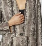 BLANK NYC Anthropologie Faux Suede Jacket SnakePrint Knee Coat Size Medium NWT Photo 2
