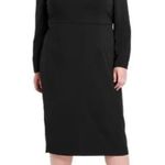 Sergio Hudson X Target LBD Black Long Sleeve Strong Shoulder Midi Dress 1X NWOT Photo 2