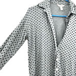 Soma  size XS gray black polka‎ dot button up pajama set long sleeve pants Photo 2