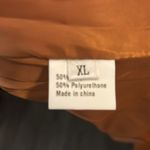 Pressed Brown Zip Up Peplum PU Jacket Swing Coat XL Boho Indie Rocker Glam Retro Photo 9