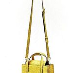 Marge Sherwood Croc Skin Square Top Handbag Crossbody Yellow Photo 0