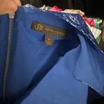 Outback Red  Paisley Fit and Flare Sateen Blue Dress Size 4 Photo 4