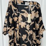 Maison Du Soir Kimono NWT Robe Gold Floral Size Small/Medium Yellow Photo 8