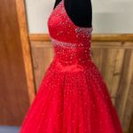 Tiffany Designs Red ball gown Photo 4