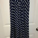 Gilli Navy/Grey Striped V Neck Short Sleeve Dress Small Photo 8