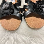Life Stride  Kitten Heel Sandals Black Open Toe Size 10 Floral embellishments Photo 2