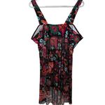 Women’s Tank Sheer Coverup‎ Black Floral Green Orange Pink Blue Size 3XL Photo 1