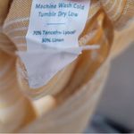 Marine layer $108 NWT  Bali Tunic Dress Linen Blend Gold Shadowy Stripe sheath Photo 3