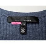 White House | Black Market WHBM Elbow Sleeve Cashmere Blend Puff Henley Sweater Blouse V-Neck Fuzzy Ribbed Photo 6