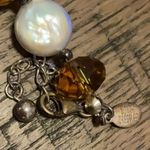 Donna Dresser vintage necklace with beautiful amber beads and mother of … White Photo 2