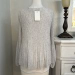 Wilfred  Aritzia Daydreamer Long Sleeve Peplum Blouse White‎ Birch Size Small Photo 2