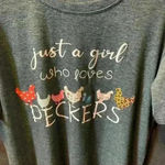 Women’s Green Chicken Graphic Tshirt Large Photo 1