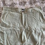 Modern Light Green Earth Tones Linen Classic Golf Shorts Size 38 Photo 4