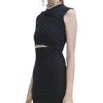 Dance & Marvel Dress Womens Small Black Stretch Knit Cutout Mini LBD Photo 0