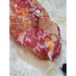 Ruby Rd  Pink/Orange Floral Sheer Button Down Top Sz 8 Photo 7