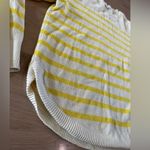 Gap curve hem crewneck cotton sweater yellow stripe size XL Photo 5