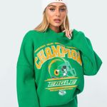 Edikted  Hoodie sweatshirt green venice beach eagles size small Photo 0