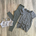 Athleta  green leggings and athletic top workout bundle Size small Photo 0