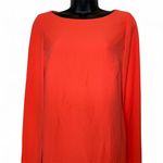 Ralph Lauren Cape Georgette Cocktail Dress Orange Bright Vermillion Sz 6 NWT Photo 9