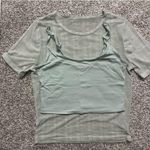 Hollister Light Green Plaid Mesh Baby Tee Top & Tank Top - XS Photo 0