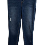 Spanx  Jeans Womens Medium Blue Distressed Skinny Pull On Ankle Raw Hem Photo 0