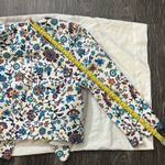 Elevenses Anthropologie  Color Block Floral Cropped Open Front Jacket 0 Dopamine Photo 7