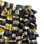 Diane Von Furstenberg  DVF 100% Silk Multicolor Ruffle Skirt Size 8 Photo 2