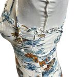 Free People Beach Tropical Midi Dress Women’s Size 0 Neutral Tie Strap Ruffle Photo 10