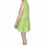 ZARA Green Textured Sleeveless Preppy Mini Dress Photo 4