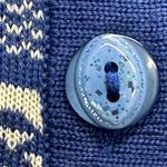 Jon & anna Vintage Nordic Blue White Sparkly Buttons Cardigan Size 3X Photo 12