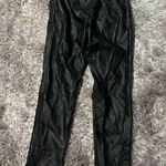Topshop Tapered Faux Leather Joggers Black US 2 Photo 4