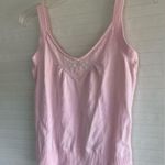 Hillard & Hanson Light Pink Sweater Embellished Tank Top Photo 1