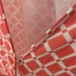 Ann Taylor Wrap Top coral and cream white size small Photo 2