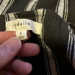 Lydelle Black Stripes summer ruffled mini dress Photo 1