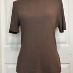 Verdusa Ribbed Mock Neck Short Sleeve Top Size L Photo 0