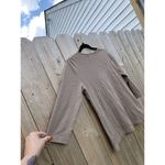 Karen Scott  petite medium Khaki‎ Beige Black Beads Pullover Sweater fairy top Photo 7