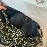 Swim365 Black Gold Spotted Adjustable Strap Mesh Trim Swim Top Dress Size 26 Photo 4