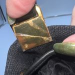 Prima by Phillippe Vintage Black Canvas and Leather Pull String Bucket Bag Photo 9