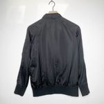Members Only Washed Satin Iconic Boyfriend Bomber Flight Jacket Grey Women's XS Photo 5