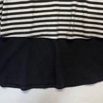 Knit Striped Tunic Top Women’s Medium Size black white stripes layered Sweater Photo 2