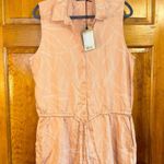 prAna Weekend Escape RomperApple Blossom Leaves Peach Sz Lg-NWT Photo 2