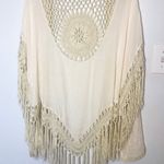 Everleigh New Macrame Vest Ivory Sz Small Fringe Hippie Festival Photo 6