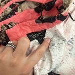 Topshop Pink Floral Brocade Quilted Fabric Exposed Zipper Skirt Pockets Sz 6 Photo 6